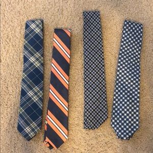 JCrew men’s cotton ties (3) and one Alara tie
